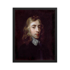 John Milton framed print on a plain backdrop in size 16"x20".