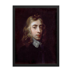John Milton framed print on a plain backdrop in size 18"x24".