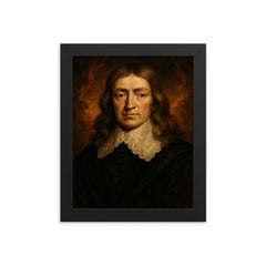 John Milton framed print on a plain backdrop in size 8"x10".