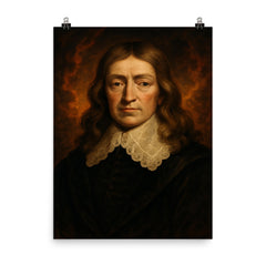 John Milton poster on a plain backdrop in size 8"x10".
