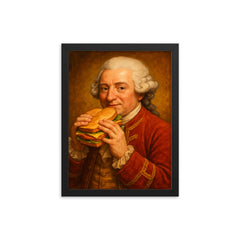 John Montagu 4th Earl of Sandwich framed print on a plain backdrop in size 12"x16".