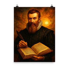 John Napier poster on a plain backdrop in size 8"x10".