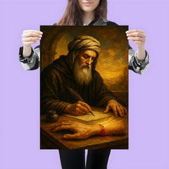 John of Damascus writing beside severed hand miracle poster 3