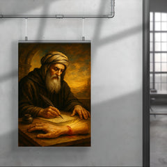 John of Damascus writing beside severed hand miracle poster 4
