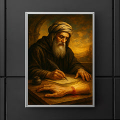 John of Damascus writing beside severed hand miracle poster 5