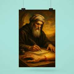 John of Damascus writing beside severed hand miracle poster 6