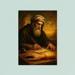 John of Damascus writing beside severed hand miracle poster 8