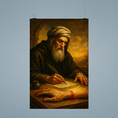 John of Damascus writing beside severed hand miracle poster 9