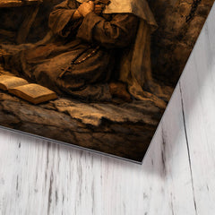 John of the Cross dark night cell metal print mockup