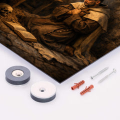 John of the Cross dark night cell metal print mockup