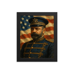 John Philip Sousa framed print on a plain backdrop in size 8"x10".