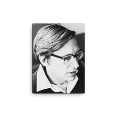 John Rawls canvas print on a plain backdrop in size 12"x16".