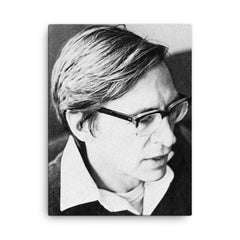 John Rawls canvas print on a plain backdrop in size 18"x24".