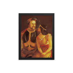 John Rolfe framed print on a plain backdrop in size 12"x16".