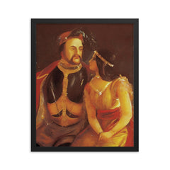 John Rolfe framed print on a plain backdrop in size 16"x20".