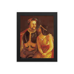 John Rolfe framed print on a plain backdrop in size 8"x10".