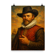 John Rolfe poster on a plain backdrop in size 8"x10".