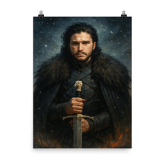 John Snow poster on a plain backdrop in size 8"x10".