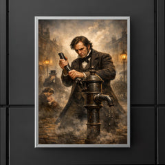 John Snow removing the Broad Street pump handle poster 5