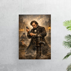 John Snow removing the Broad Street pump handle poster 7