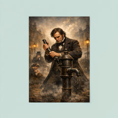 John Snow removing the Broad Street pump handle poster 8