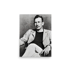 John Steinbeck poster on a plain backdrop in size 12"x16".