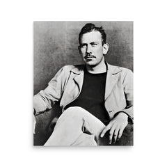 John Steinbeck poster on a plain backdrop in size 16"x20".