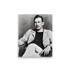 John Steinbeck poster on a plain backdrop in size 8"x10".