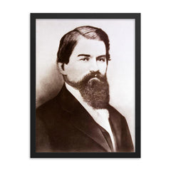 John Stith Pemberton framed print on a plain backdrop in size 18"x24".