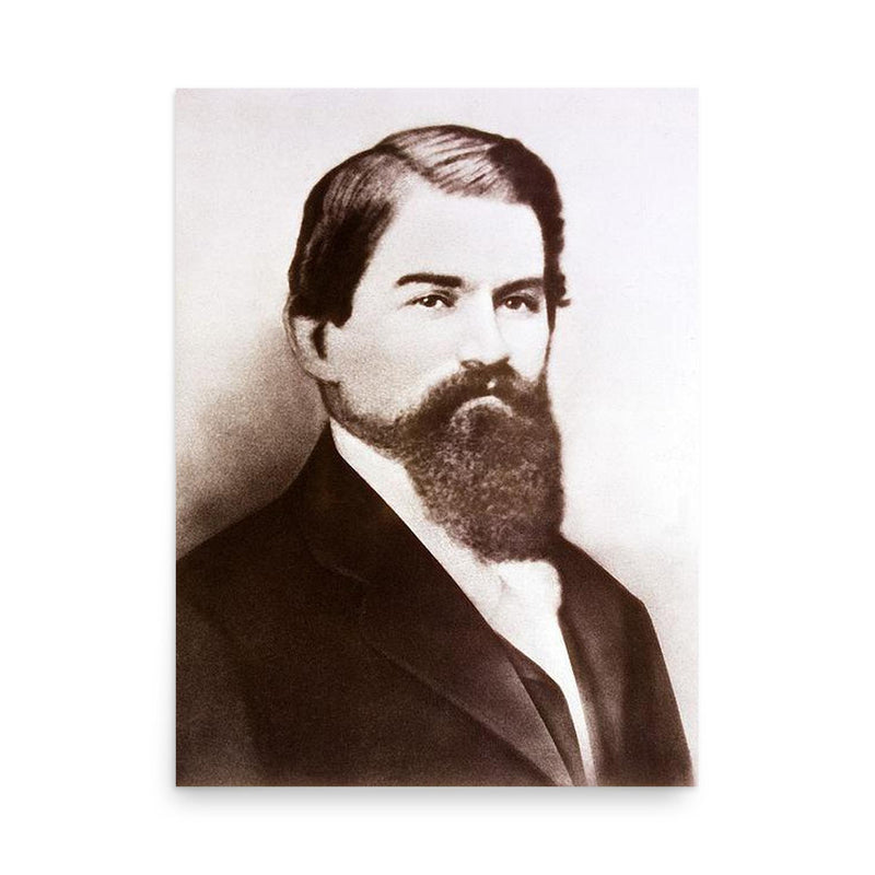 John Stith Pemberton poster on a plain backdrop in size 18