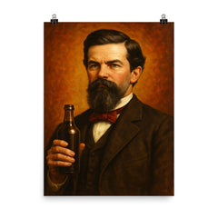 John Stith Pemberton poster on a plain backdrop in size 8"x10".