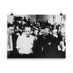 John T. Scopes Trial for Teaching Evolution, 1925 poster on a plain backdrop in size 8"x10".