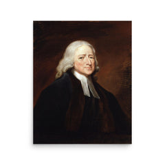 John Wesley poster on a plain backdrop in size 16"x20".