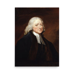 John Wesley poster on a plain backdrop in size 18"x24".