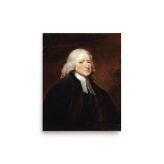 John Wesley poster on a plain backdrop in size 8"x10".