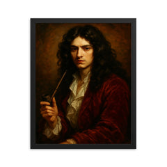 John Wilmot framed print on a plain backdrop in size 16"x20".