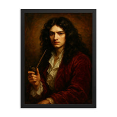 John Wilmot framed print on a plain backdrop in size 18"x24".