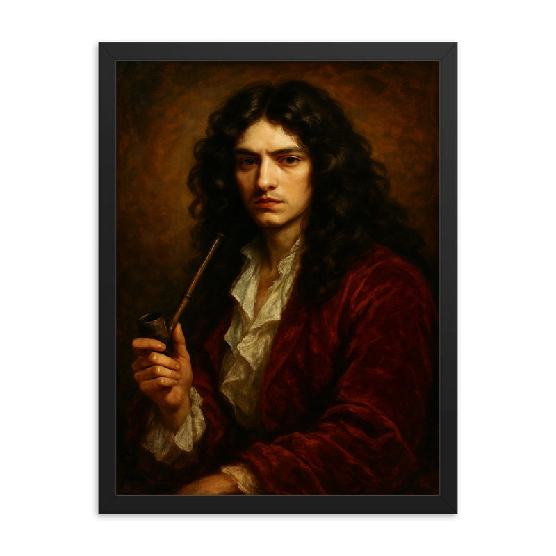 John Wilmot framed print on a plain backdrop in size 18