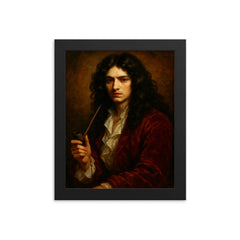 John Wilmot framed print on a plain backdrop in size 8"x10".