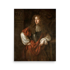 John Wilmot poster on a plain backdrop in size 16"x20".