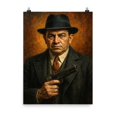 Johnny Torrio poster on a plain backdrop in size 8"x10".