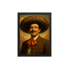 Jorge Negrete framed print on a plain backdrop in size 12"x16".
