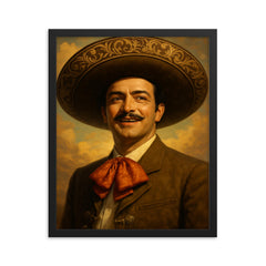Jorge Negrete framed print on a plain backdrop in size 16"x20".