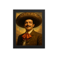 Jorge Negrete framed print on a plain backdrop in size 8"x10".