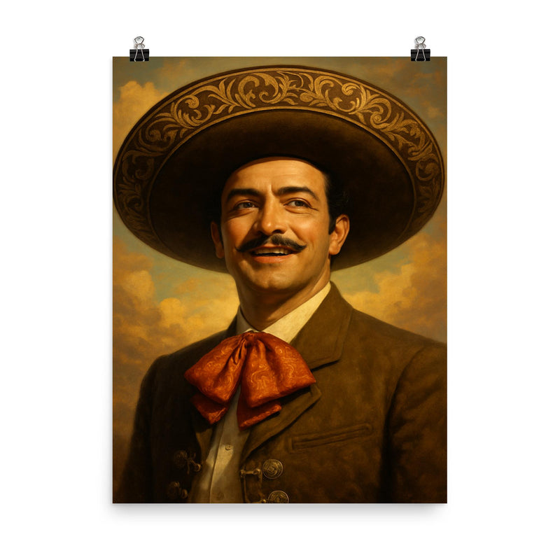 Jorge Negrete poster on a plain backdrop in size 8