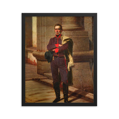 Jose Gervasio Artigas framed print on a plain backdrop in size 16"x20".