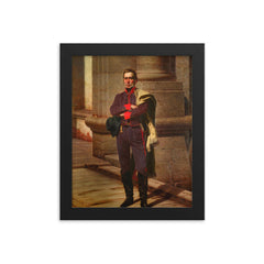 Jose Gervasio Artigas framed print on a plain backdrop in size 8"x10".