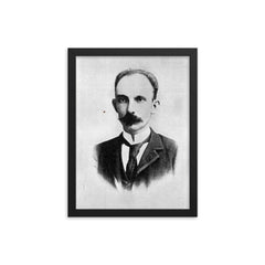 Jose Marti framed print on a plain backdrop in size 12"x16".