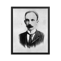 Jose Marti framed print on a plain backdrop in size 16"x20".