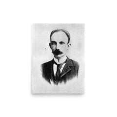 Jose Marti poster on a plain backdrop in size 12"x16".